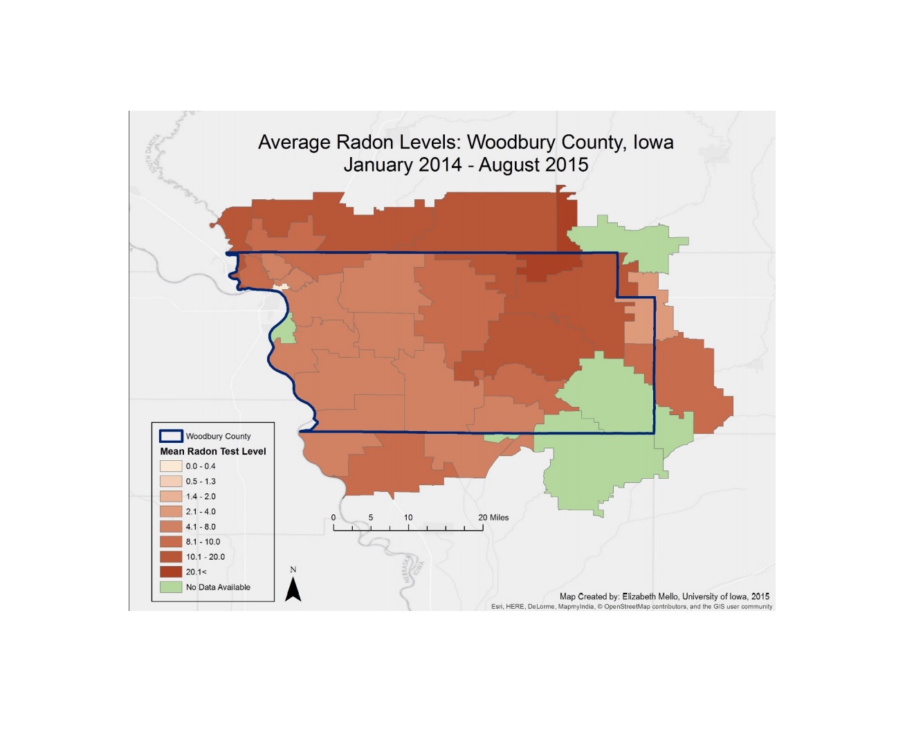 Radon Mapping | Iowa Initiative For Sustainable Communities - School of ...