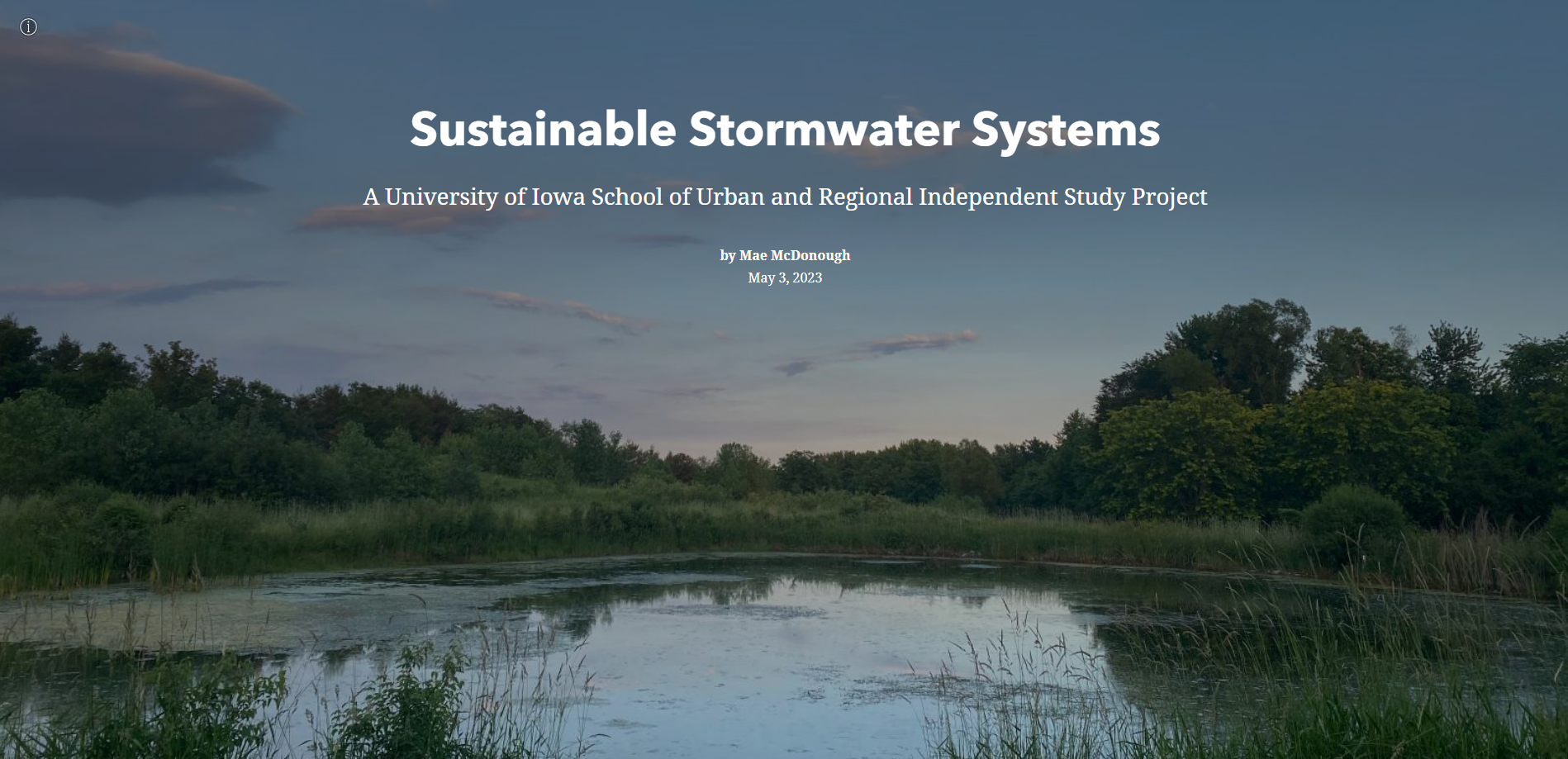 Sustainable Stormwater Systems