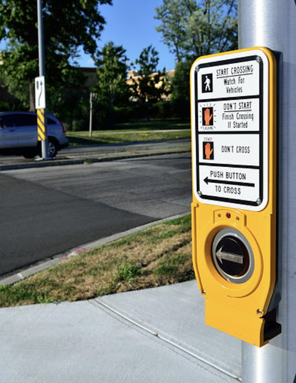 push button for pedestrian crossing