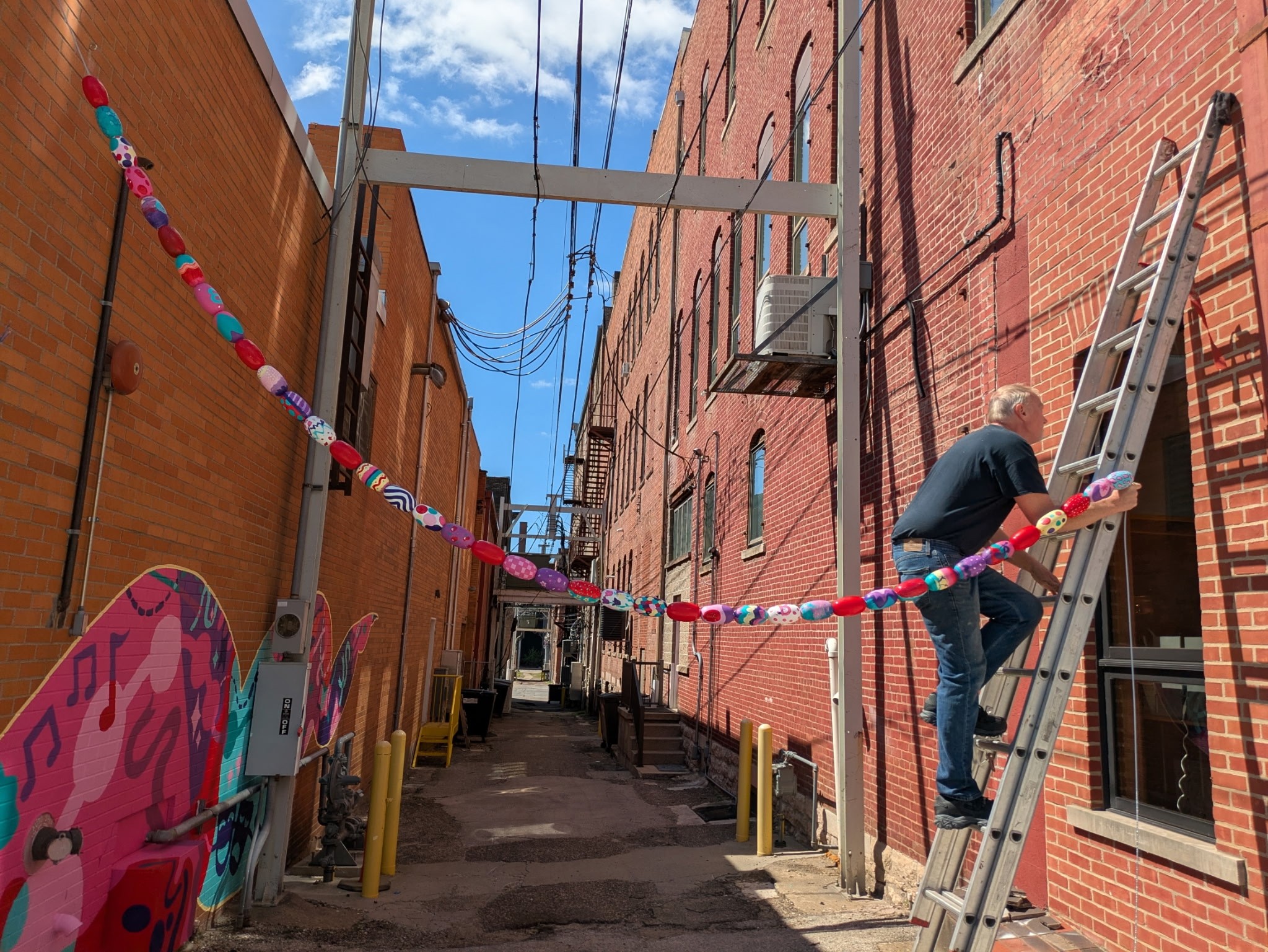 Hanging Buoys in the Alleyway