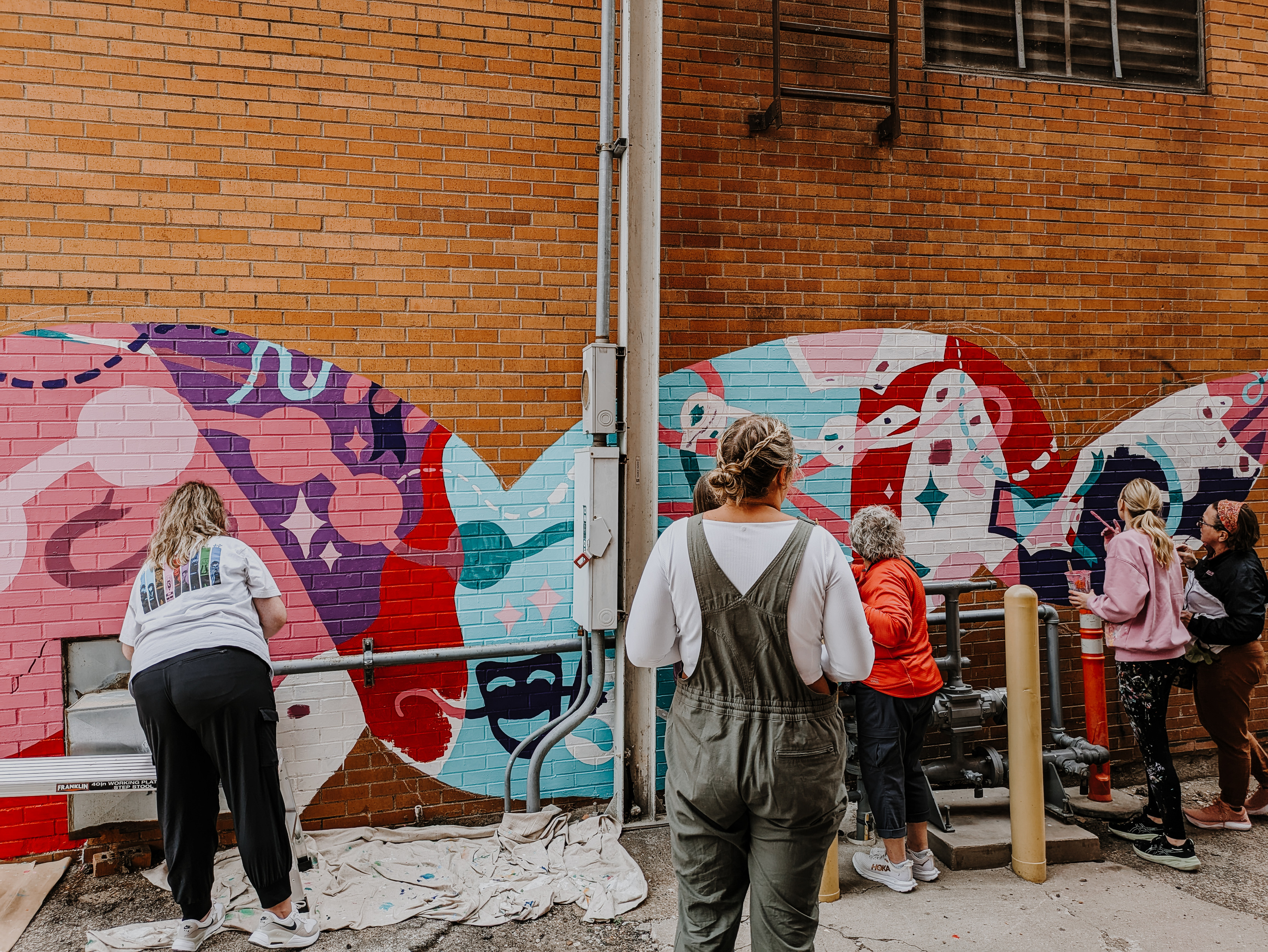 Mural Painting in Burlington Alleyway