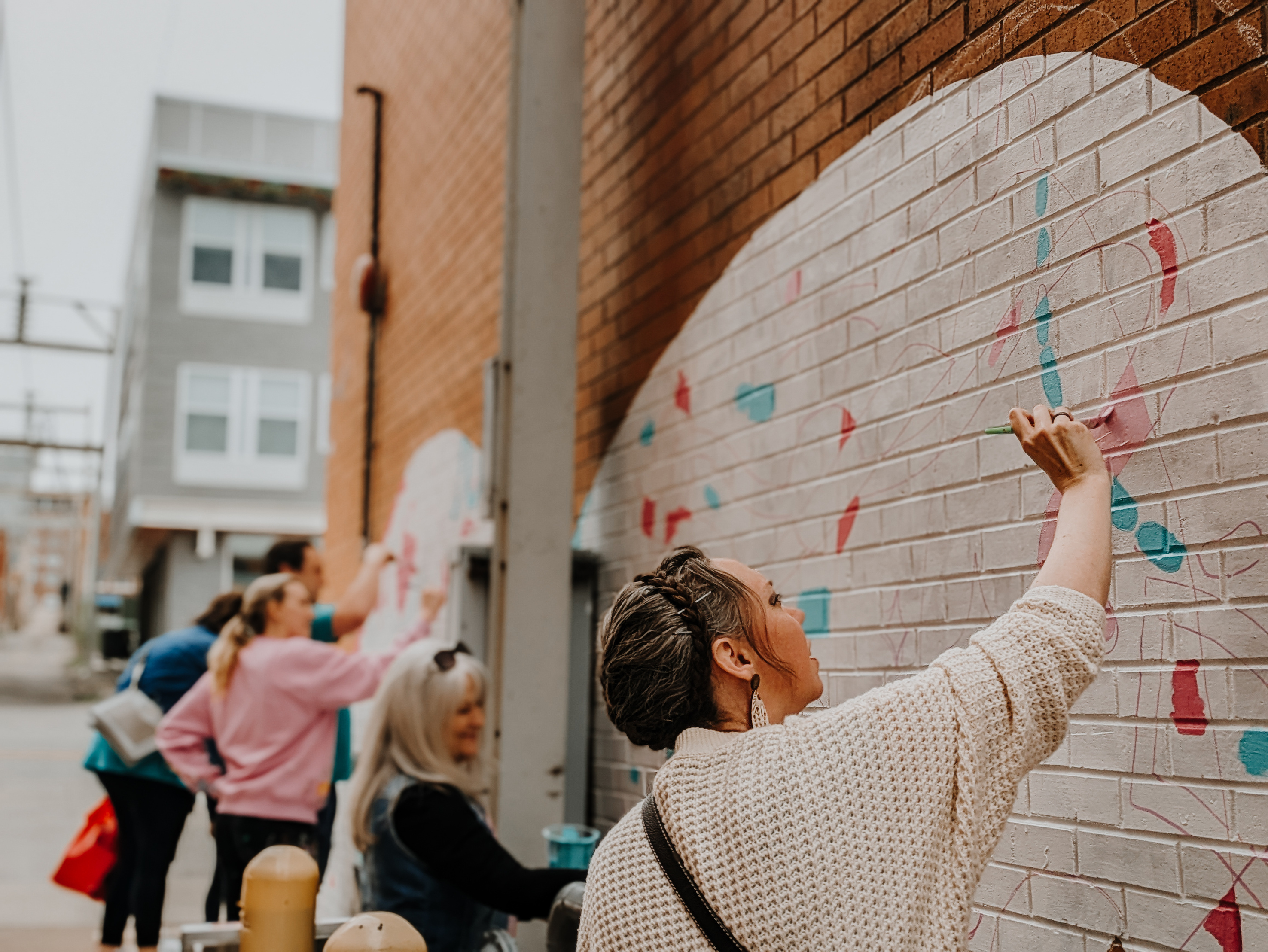 Mural Painting in Burlington Alleyway
