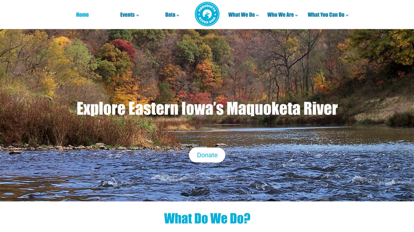 screenshot of MRWMA website homepage design