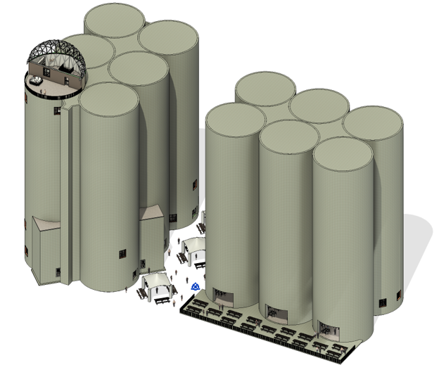 Bondurant grain silo renderings
