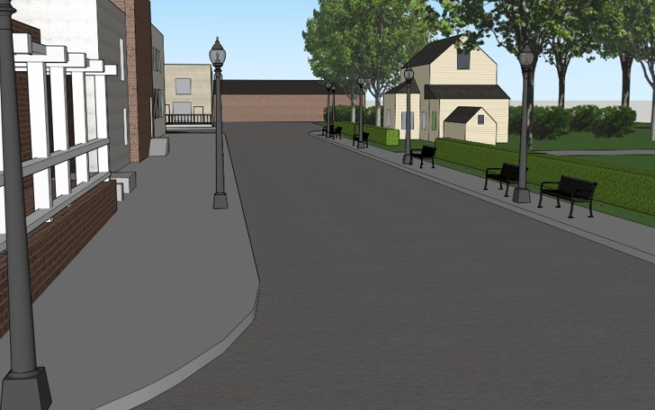 West Branch downtown streetscape rendering