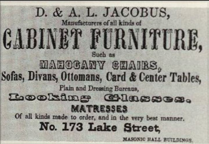 19th century advertisement for furniture