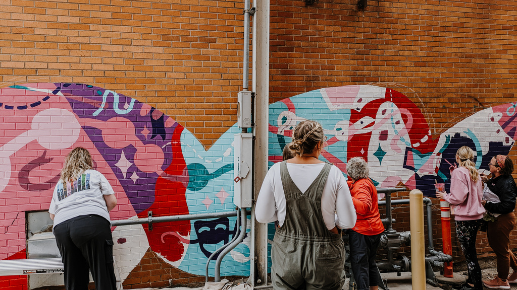 Mural Painting in Burlington Alleyway