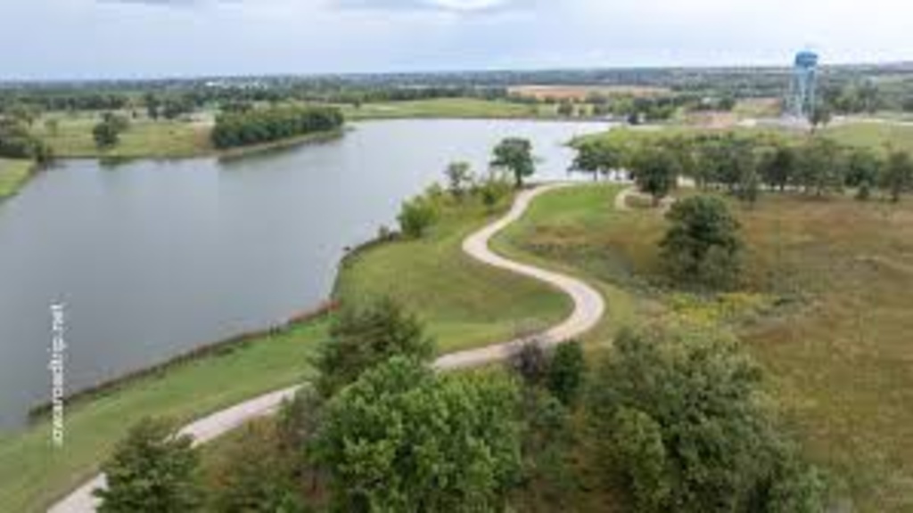 Aerial view of Lake Fisher Park