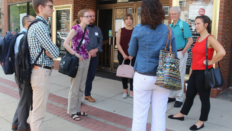 Planning students visit downtown Webster City
