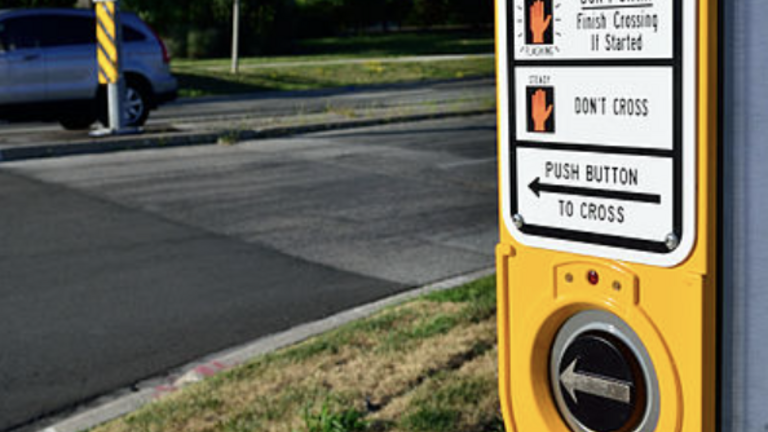 push button for pedestrian crossing